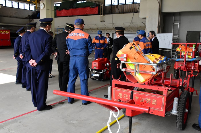 20231101消防団小型消防動力ポンプ交付式