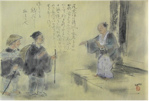 芭蕉一行と清風