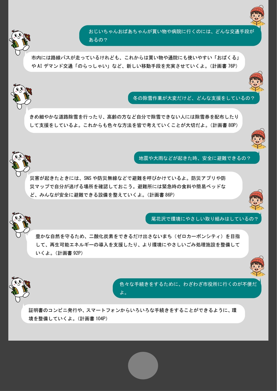 尾花沢市のまちづくりについてゆきごろうに聞いてみよう！2