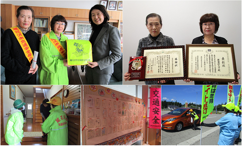 交通安全母の会　ランドセルカバー贈呈