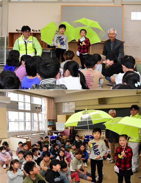 20240509一年生反射材贈呈（尾小）