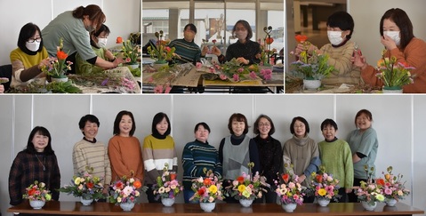 20250227フラワーアレンジメント教室